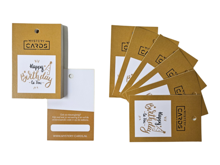 Happy Birthday - (Fijne Verjaardag) | set van 50 kaartjes